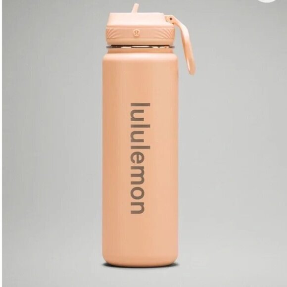 NWT Lululemon Back to Life Sport Bottle 24oz *Straw Lid - Peach Bellini - Picture 1 of 5